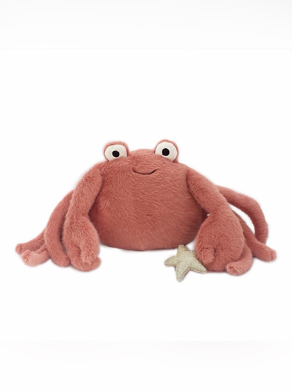 Caldwell Crab Plush Toy in Dusty Rose with Star Accent